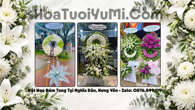 Đặt Vòng Hoa Tang Lễ Tại Xã Nghĩa Dân, Tỉnh Hưng Yên