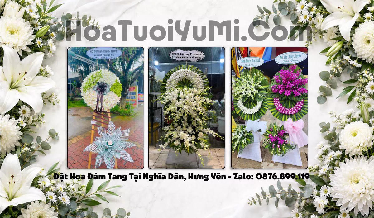 Đặt Vòng Hoa Tang Lễ Tại Xã Nghĩa Dân, Tỉnh Hưng Yên