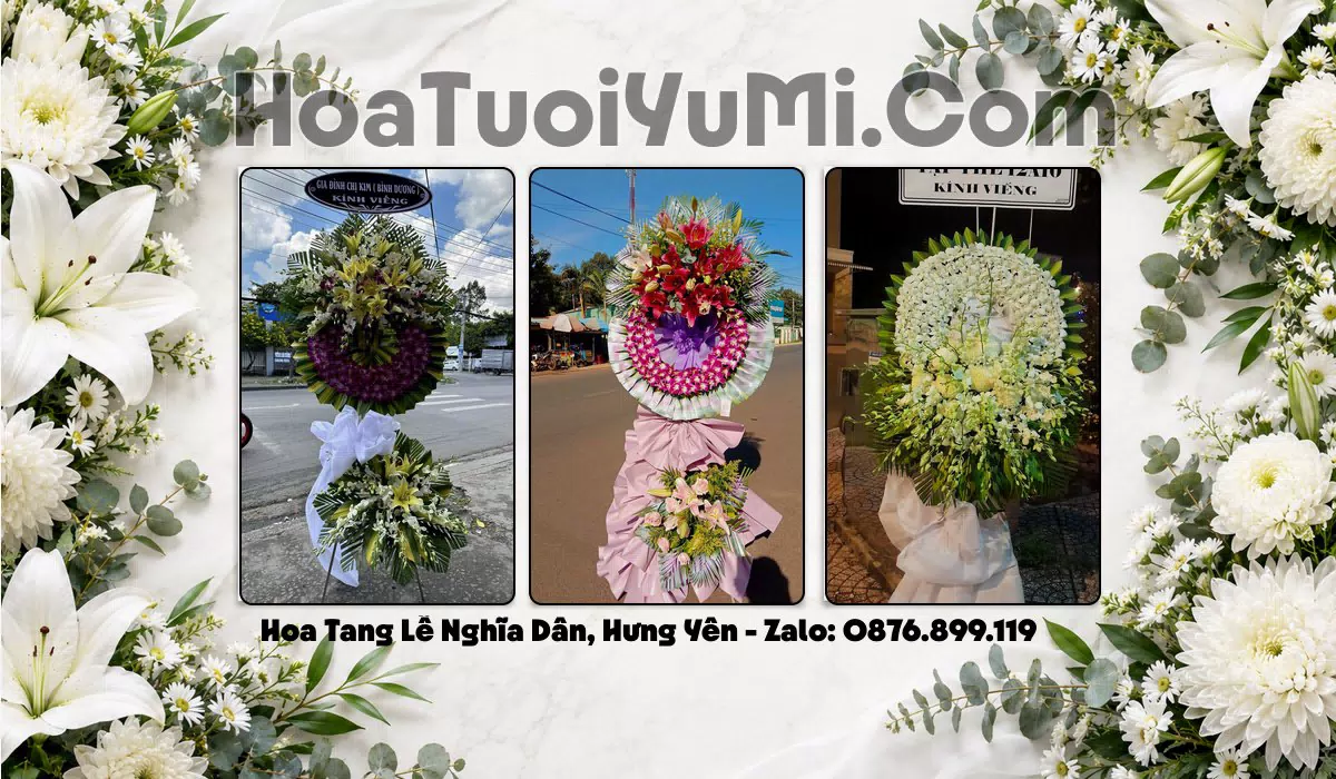 vòng hoa tang lễ Xã Nghĩa Dân Hưng Yên