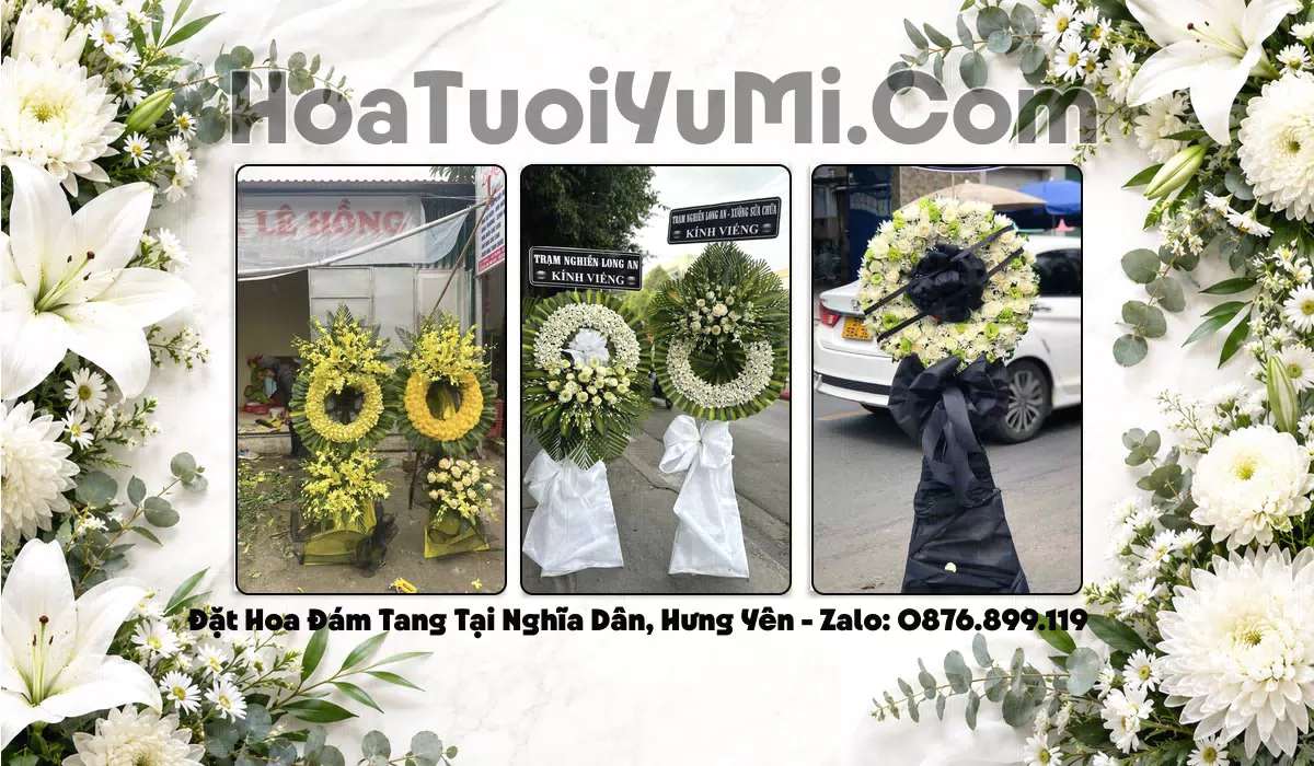 kệ hoa viếng Xã Nghĩa Dân Hưng Yên