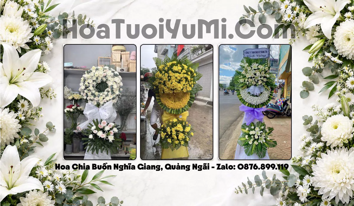 vòng hoa viếng Xã Nghĩa Giang, Tỉnh Quảng Ngãi