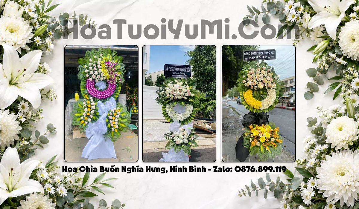 vòng hoa tang lễ tại Xã Nghĩa Hưng, Ninh Bình