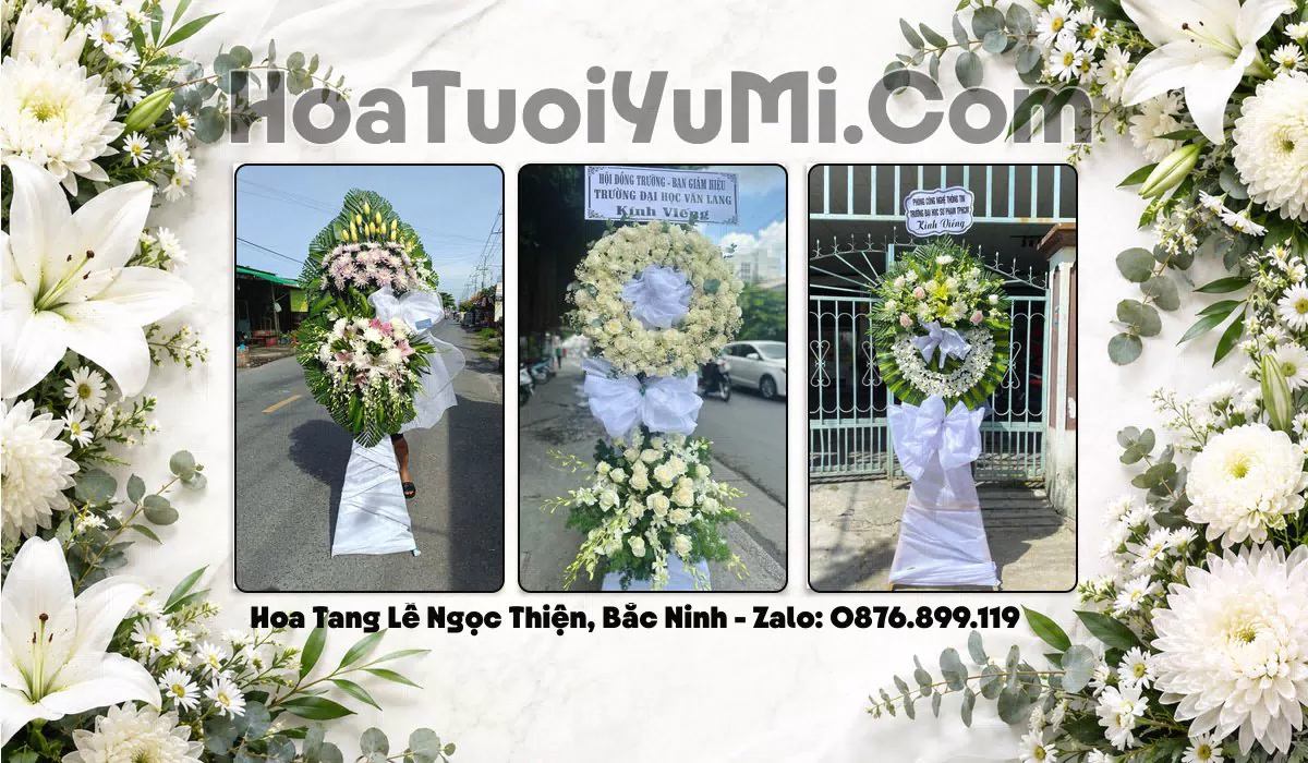 Vòng hoa tang lễ tại Xã Ngọc Thiện, Bắc Ninh