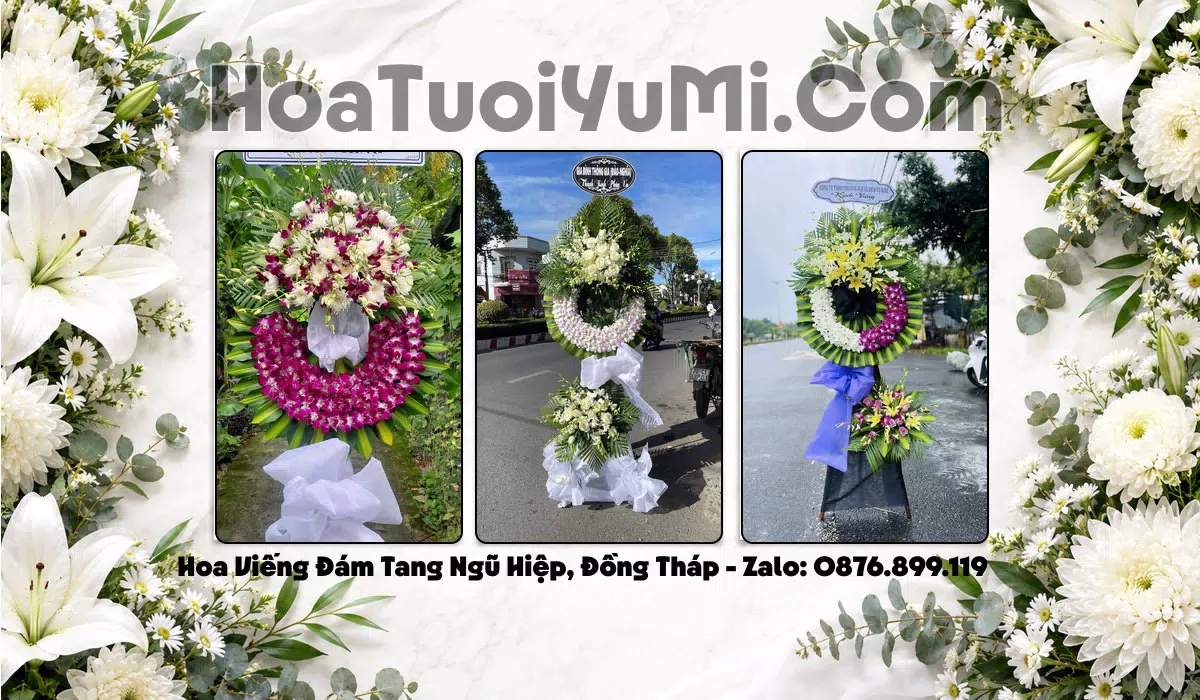 Vòng Hoa Viếng Xã Ngũ Hiệp, Đồng Tháp - Giao Kịp Giờ