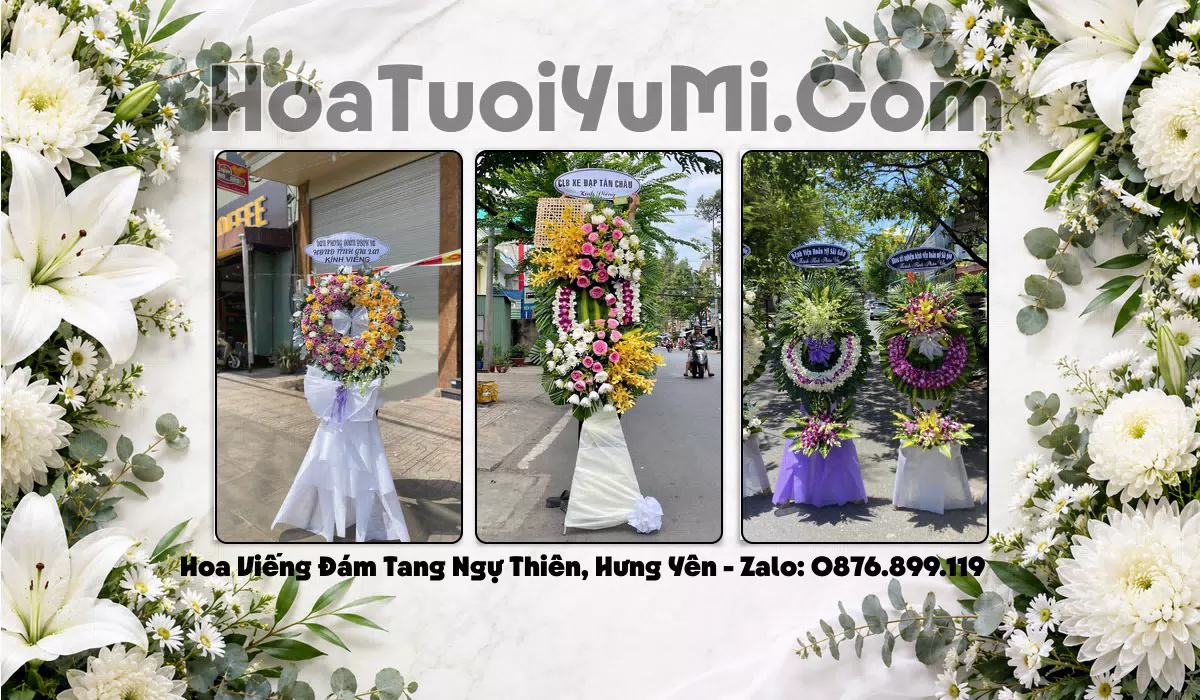 vòng hoa chia buồn tại Xã Ngự Thiên, Tỉnh Hưng Yên