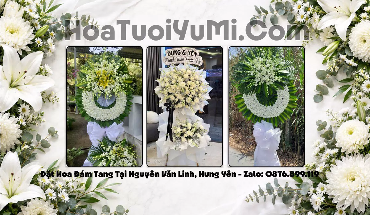 Đặt Hoa Viếng Đám Tang Tại Xã Nguyễn Văn Linh, Tỉnh Hưng Yên