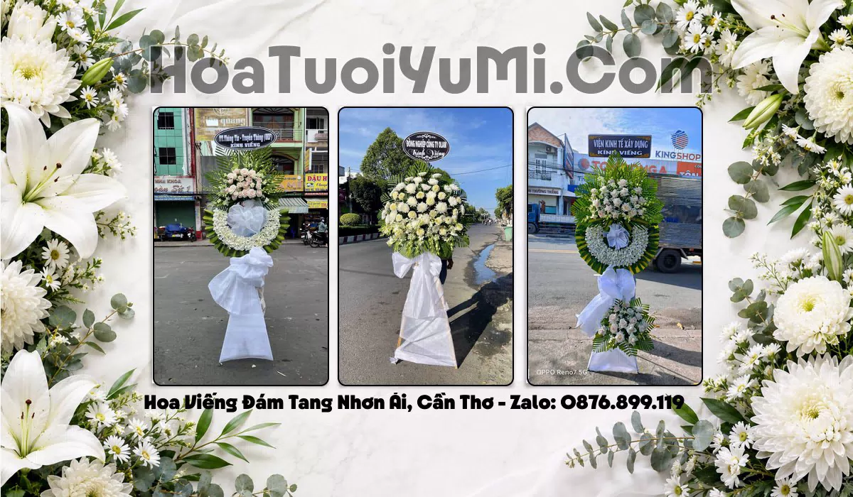 vòng hoa tang lễ tại Xã Nhơn Ái, Cần Thơ