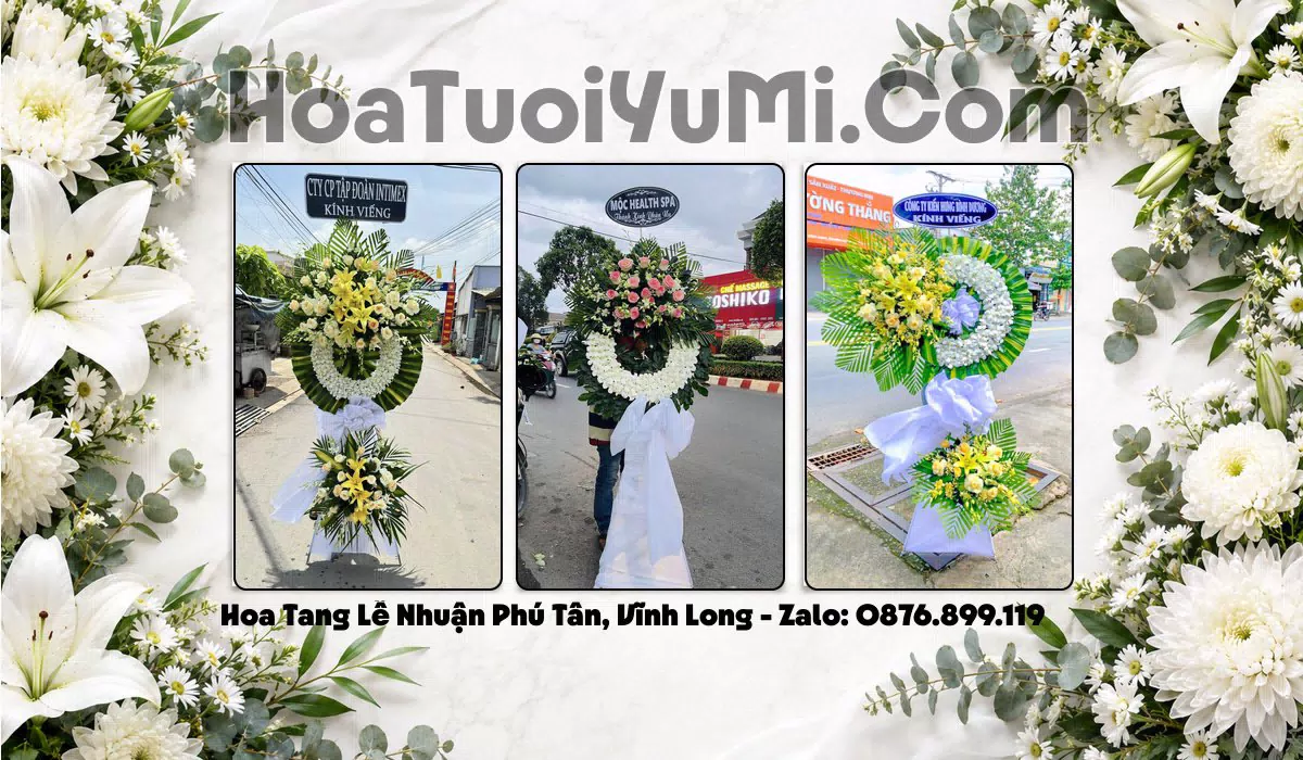 Kệ hoa chia buồn giao tận nơi tại Xã Nhuận Phú Tân