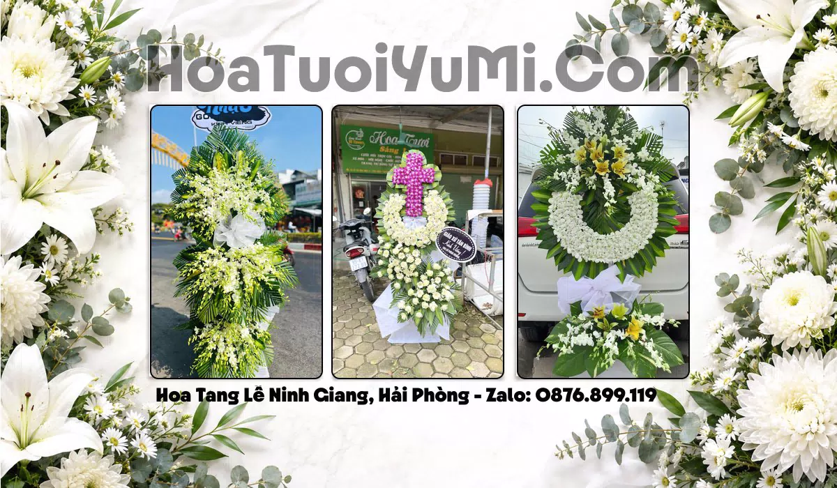vòng hoa tang lễ tại Xã Ninh Giang, Hải Phòng