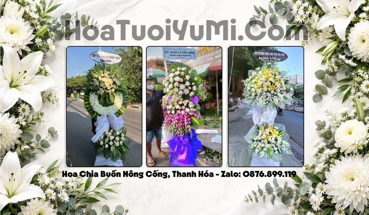 Vòng hoa tang lễ giao tận nơi tại Xã Nông Cống
