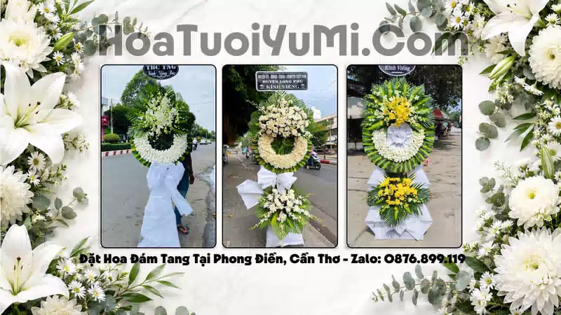 Vòng Hoa Viếng Xã Phong Điền, Cần Thơ - Giao Kịp Giờ
