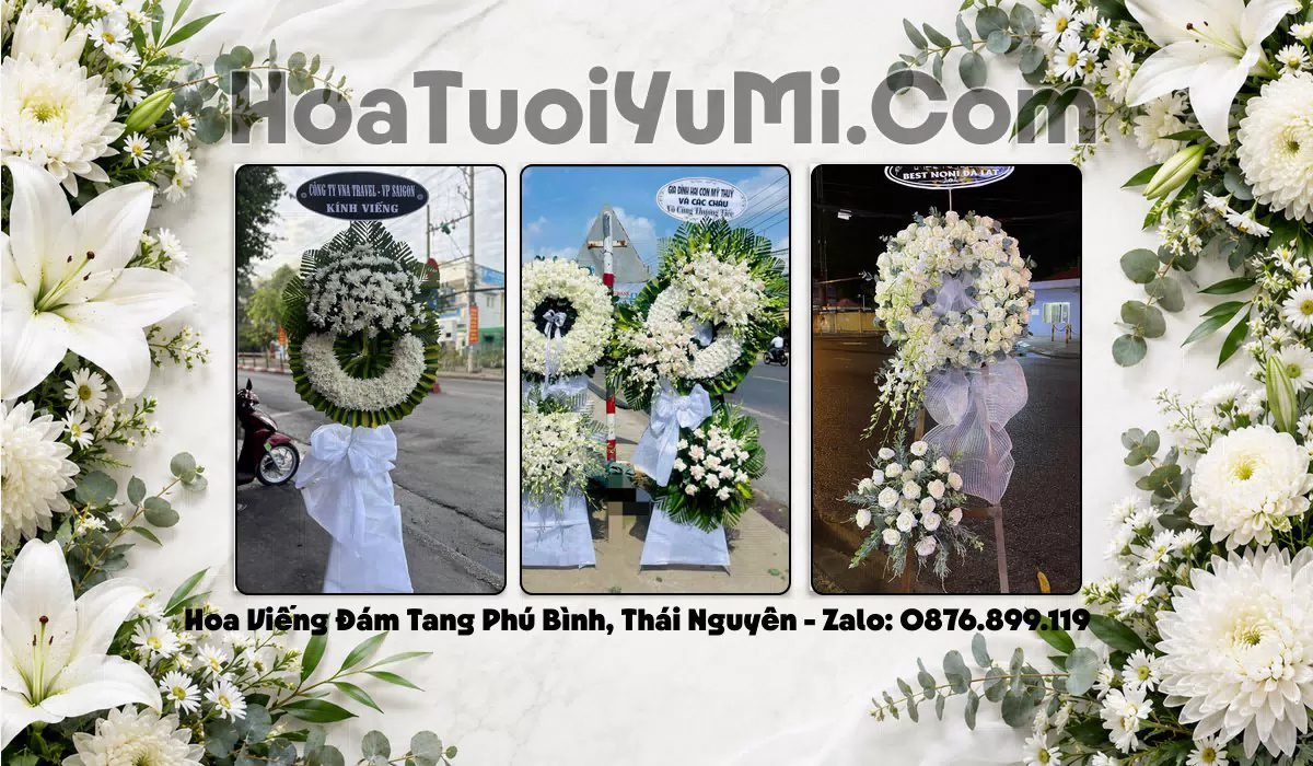vòng hoa tang lễ tại Xã Phú Bình