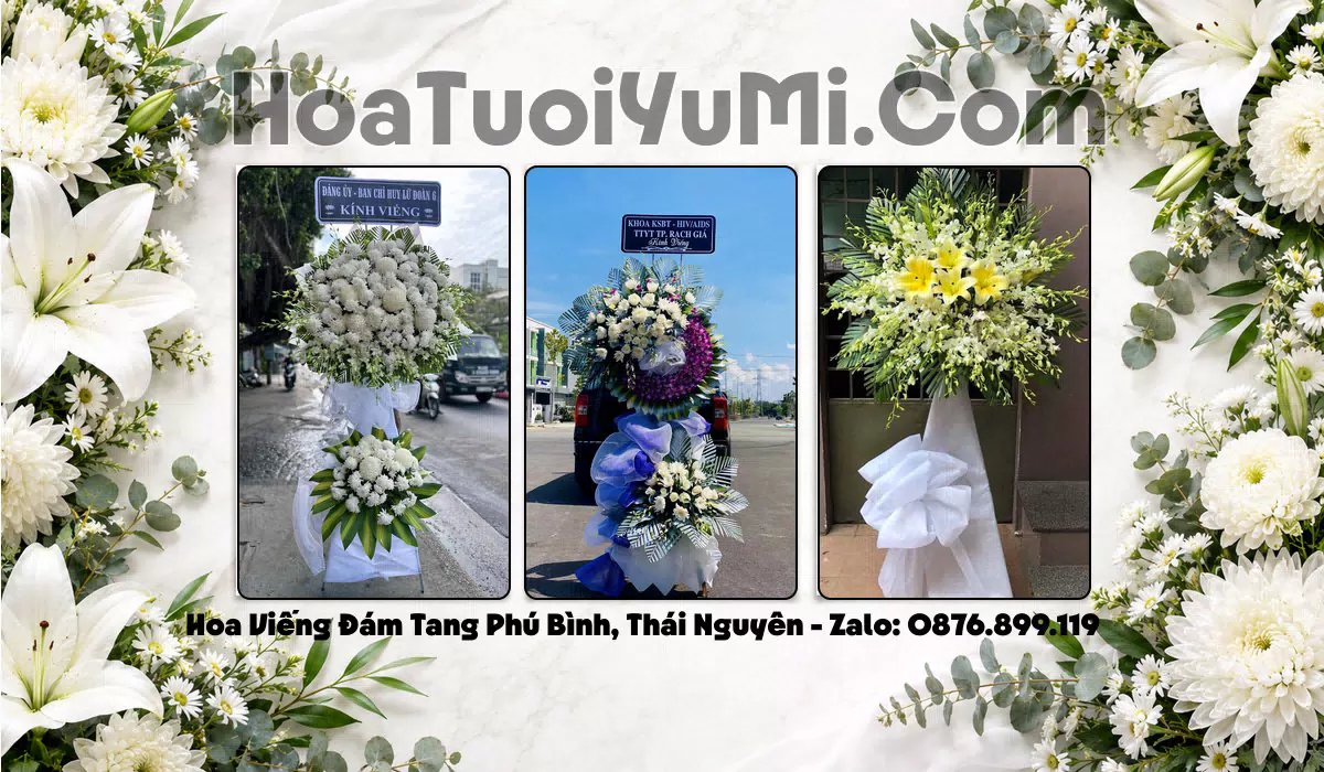 kệ hoa viếng tang lễ Xã Phú Bình