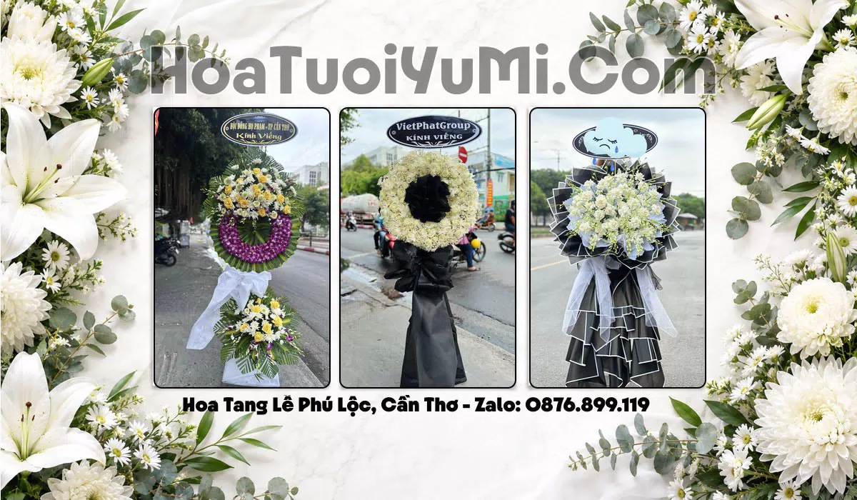 Vòng hoa tang lễ giao tận nơi tại Xã Phú Lộc, Cần Thơ