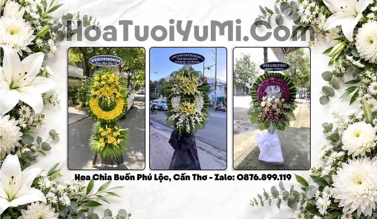 Kệ hoa viếng tang lễ tại Xã Phú Lộc, Thành phố Cần Thơ