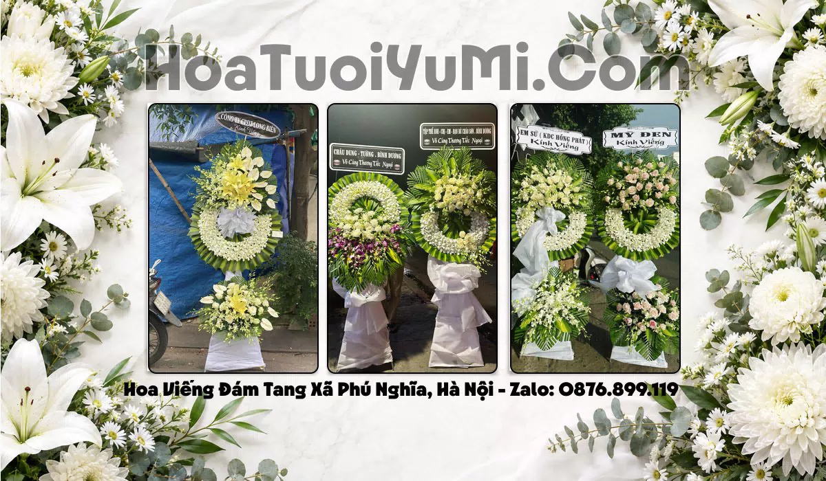Vòng hoa tang lễ giao tận nơi tại Xã Phú Nghĩa, Hà Nội