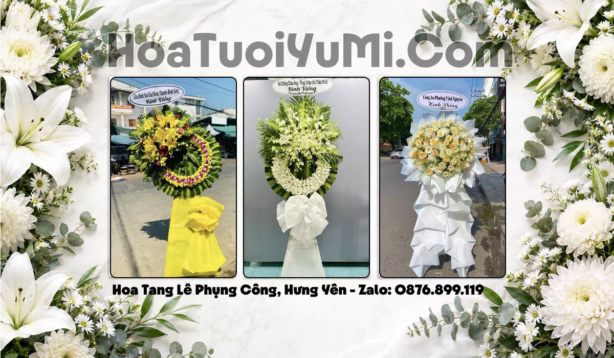 Đặt Hoa Viếng Đám Tang Tại Xã Phụng Công, Tỉnh Hưng Yên
