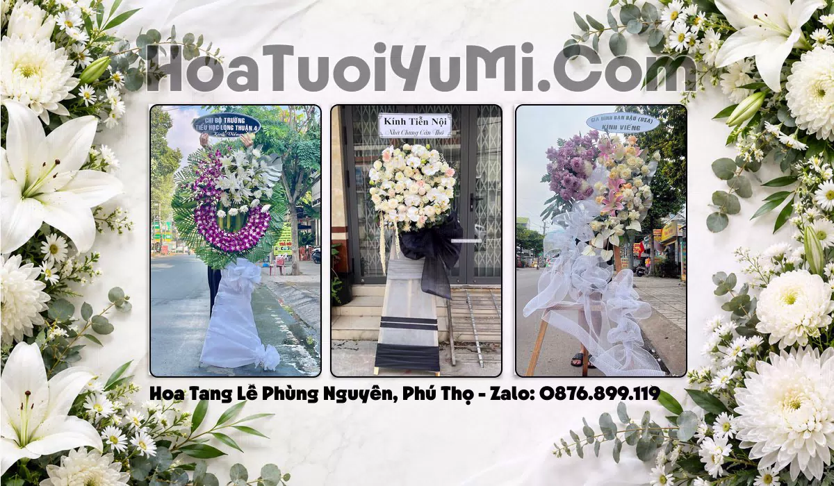vòng hoa tang lễ tại Xã Phùng Nguyên, Tỉnh Phú Thọ