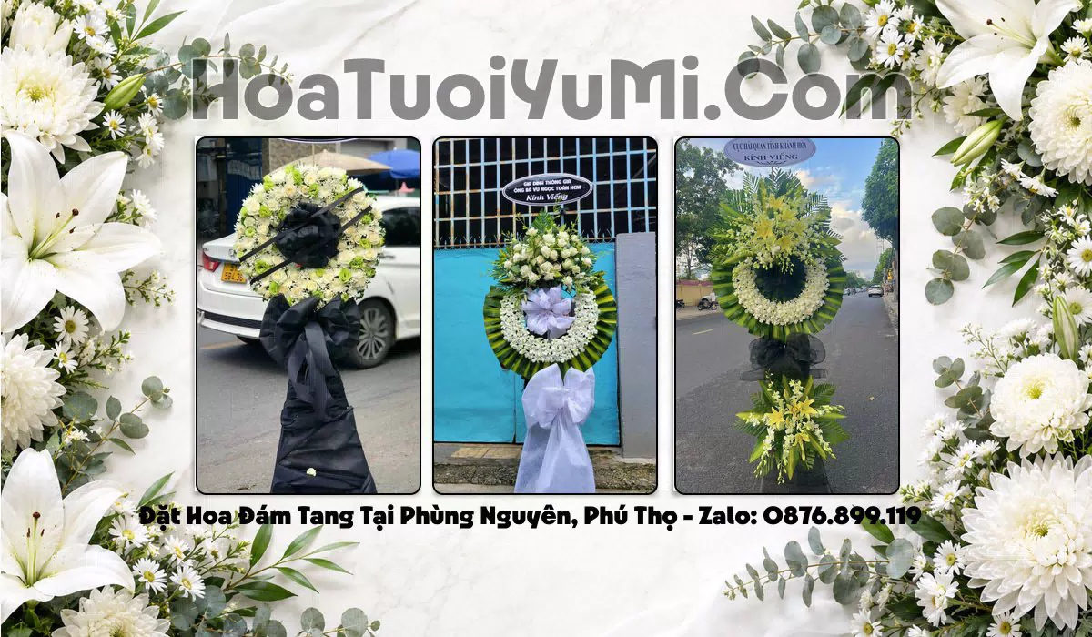 kệ hoa viếng đám tang tại Xã Phùng Nguyên