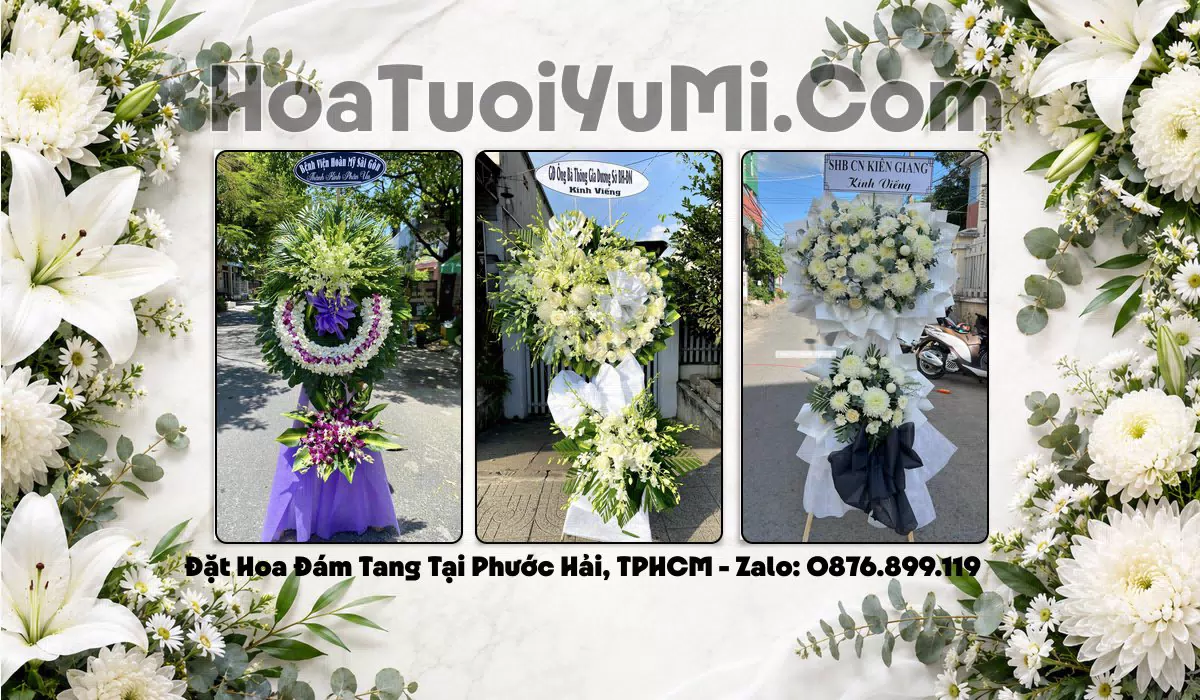 vòng hoa tang lễ Xã Phước Hải TPHCM