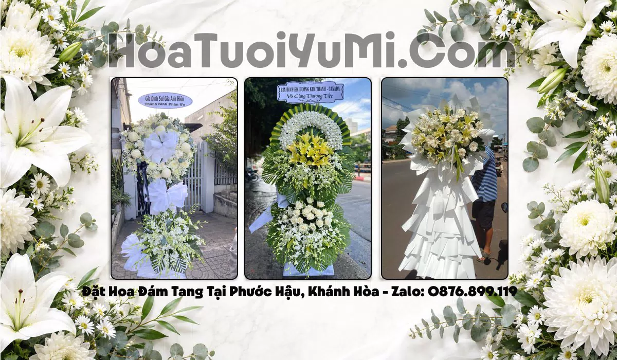 Kệ hoa viếng tang lễ giao tại Xã Phước Hậu, Khánh Hòa