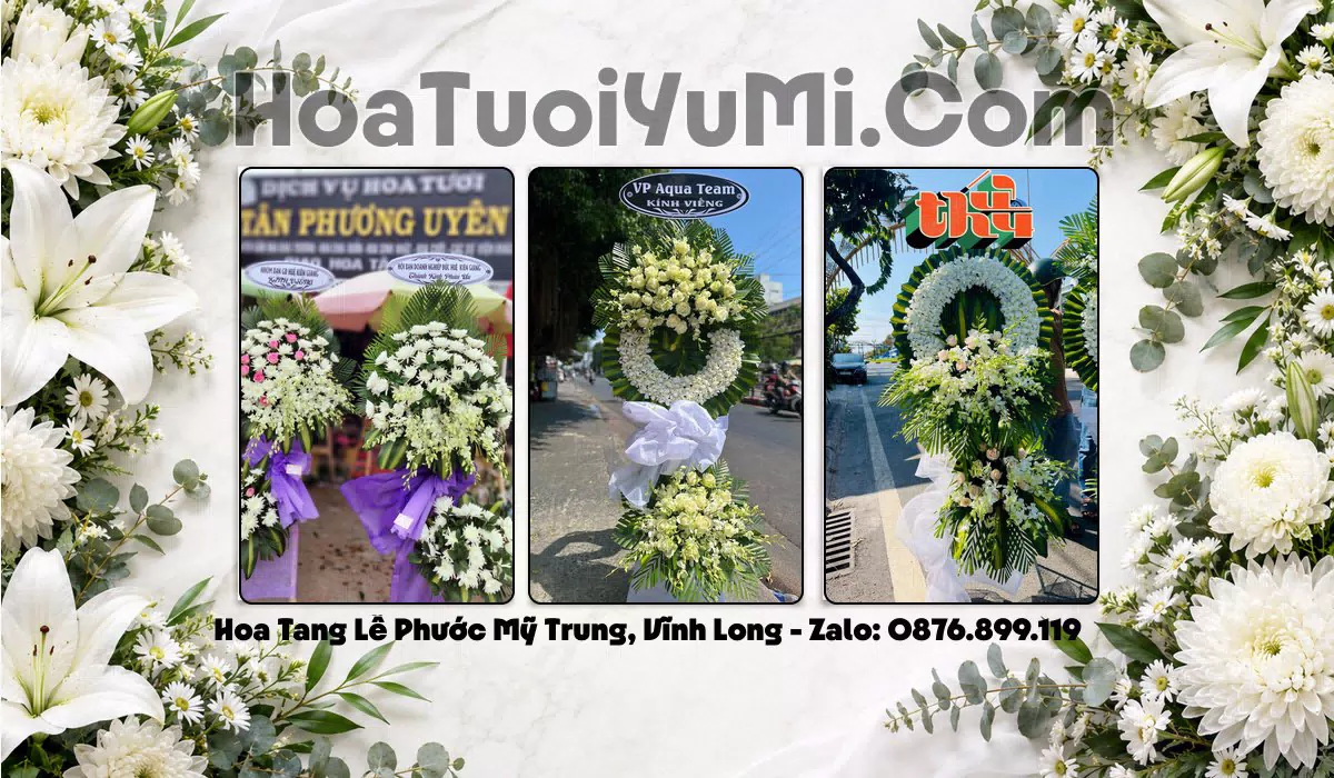 Kệ hoa viếng đám tang giao tận nơi Xã Phước Mỹ Trung