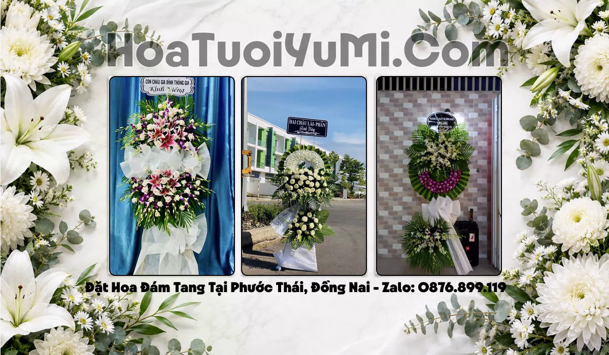kệ hoa viếng tang lễ tại Xã Phước Thái