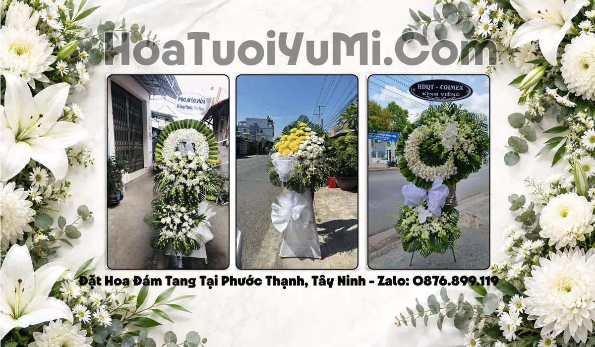 vòng hoa tang lễ Xã Phước Thạnh Tây Ninh