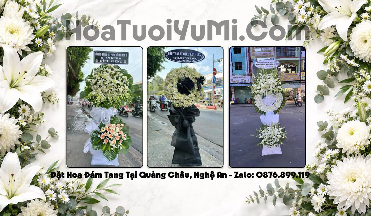 Đặt Vòng Hoa Đám Tang Tại Xã Quảng Châu, Tỉnh Nghệ An
