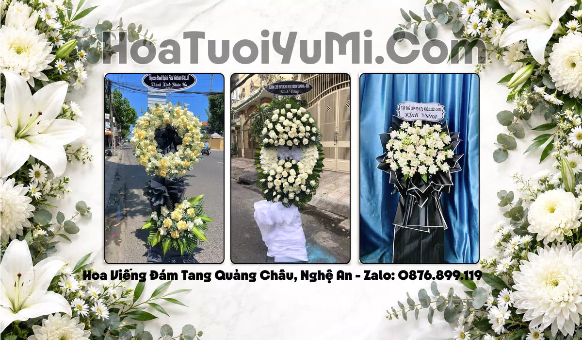 kệ hoa viếng đám tang Xã Quảng Châu