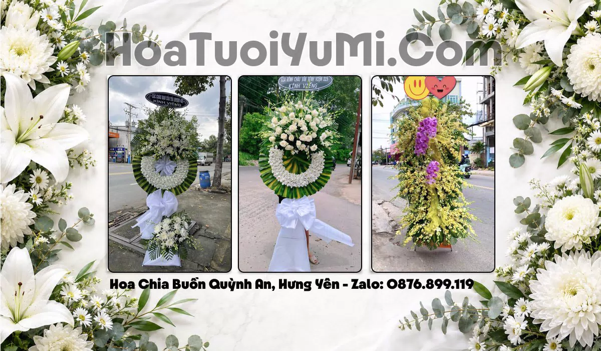 Vòng hoa chia buồn giao tận nơi tại Xã Quỳnh An, Hưng Yên