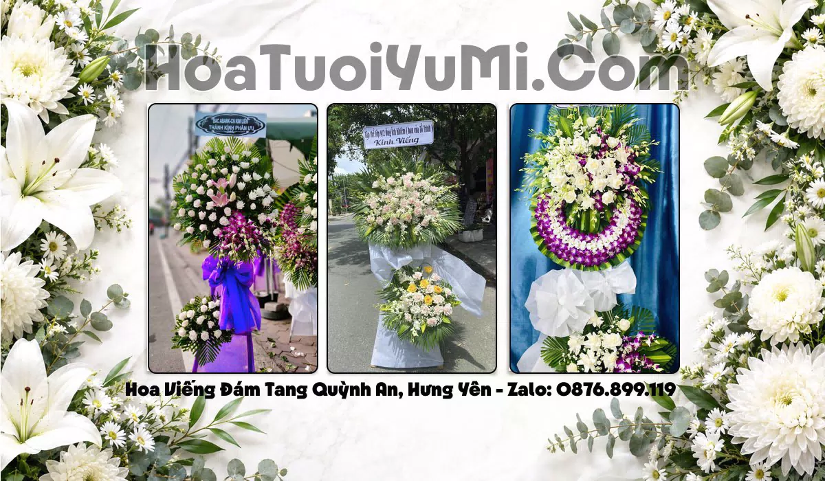 Kệ hoa tang lễ tại Xã Quỳnh An, Hưng Yên giao kịp giờ viếng