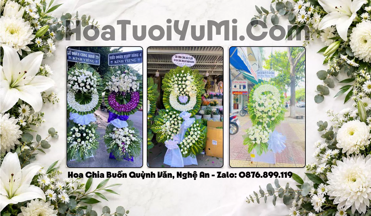 vòng hoa tang lễ Xã Quỳnh Văn