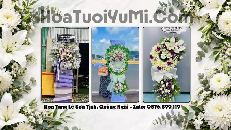 Đặt Vòng Hoa Tang Lễ Tại Xã Sơn Tịnh, Tỉnh Quảng Ngãi
