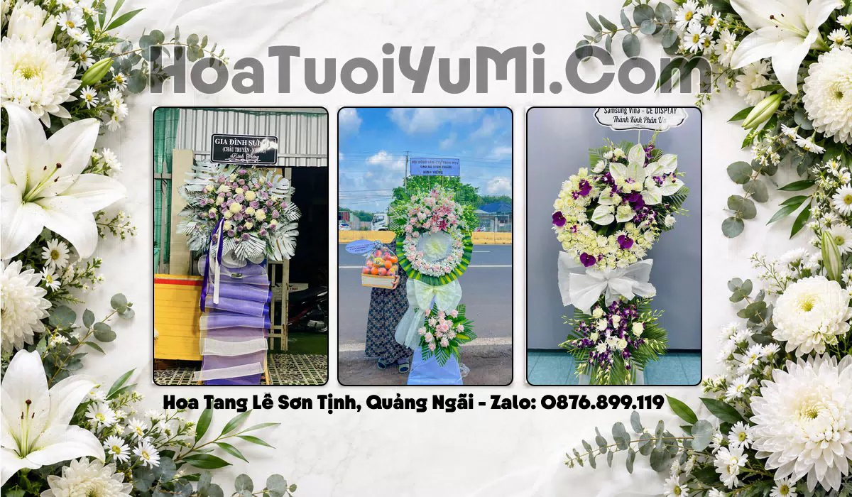 Đặt Vòng Hoa Tang Lễ Tại Xã Sơn Tịnh, Tỉnh Quảng Ngãi