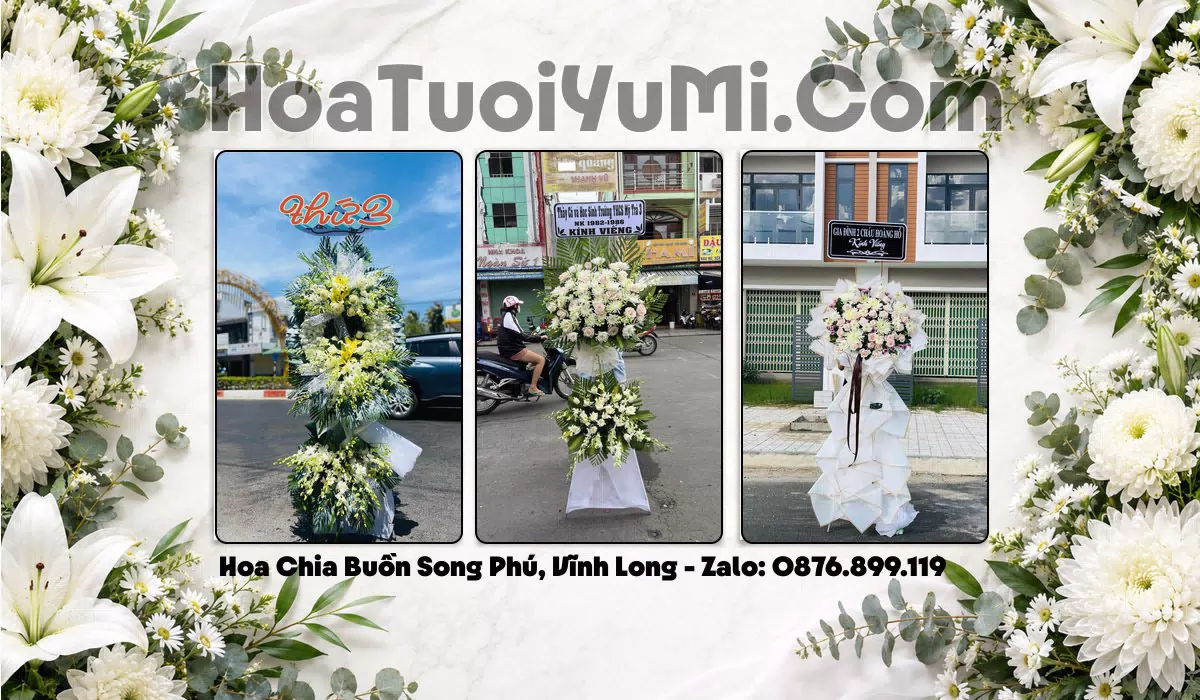 vòng hoa viếng đám tang tại Xã Song Phú