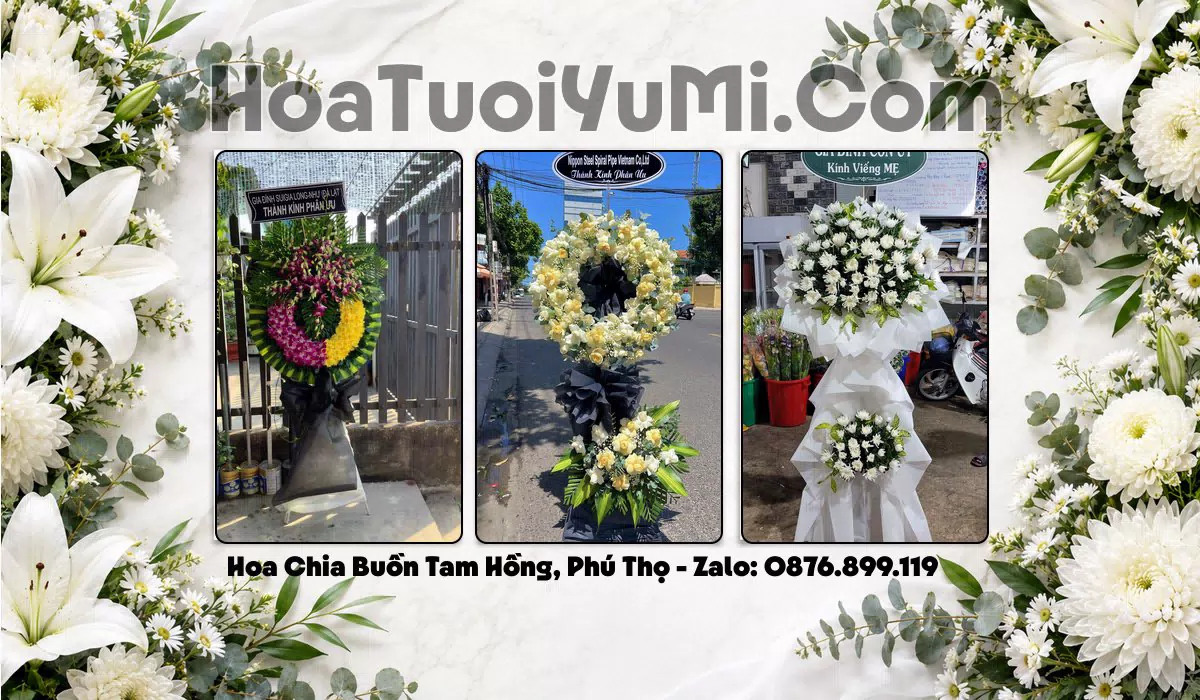 Vòng Hoa Viếng Xã Tam Hồng, Tỉnh Phú Thọ - Giao Kịp Giờ