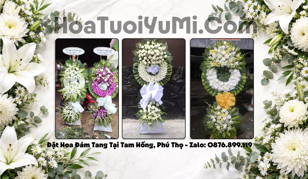 Kệ hoa tang lễ giao tận nơi tại Xã Tam Hồng Phú Thọ