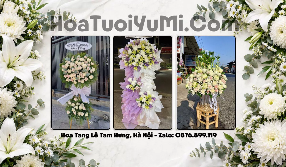 kệ hoa chia buồn giao tại Xã Tam Hưng, Hà Nội