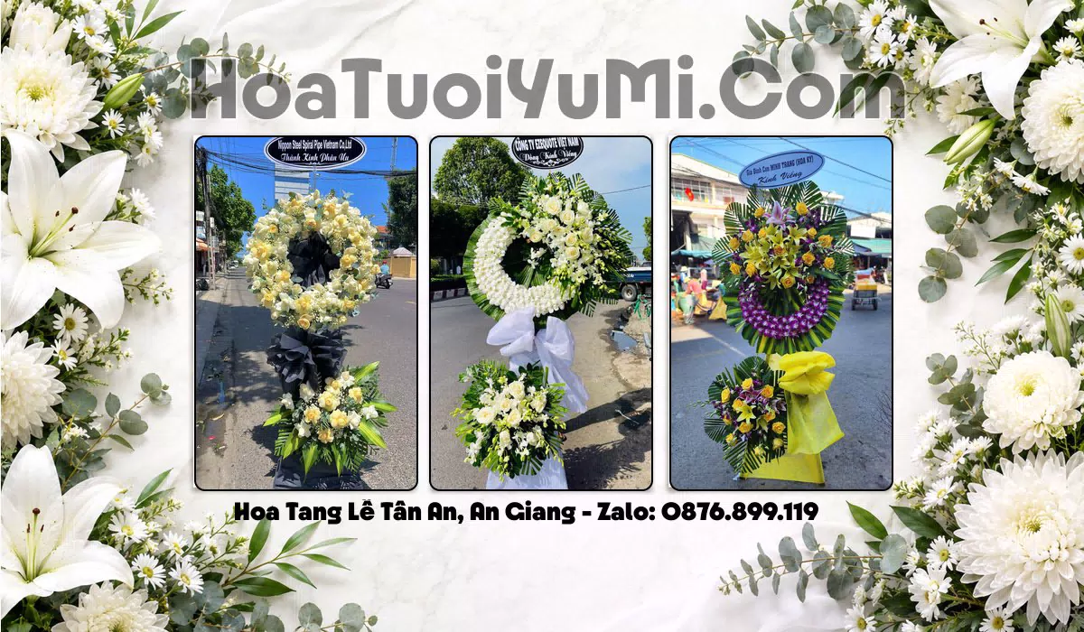 Vòng hoa viếng Xã Tân An An Giang