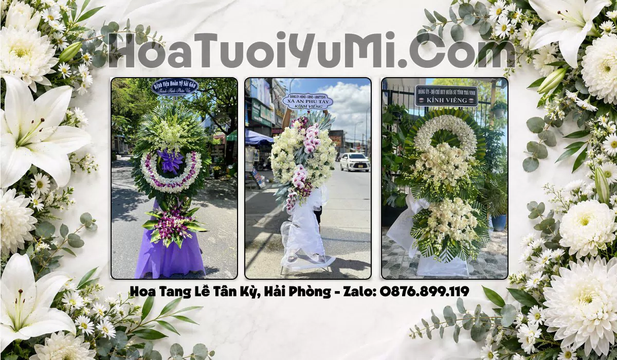 vòng hoa tang lễ Xã Tân Kỳ giao tận nơi