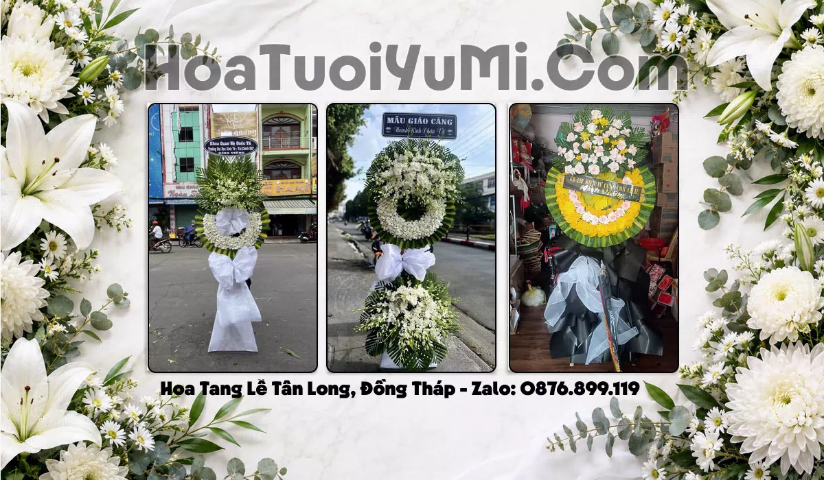 Vòng Hoa Viếng Xã Tân Long, Tỉnh Đồng Tháp - Giao Kịp Giờ