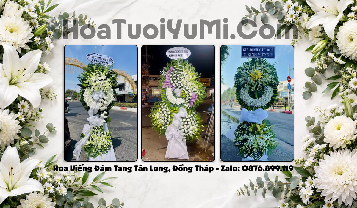 kệ hoa viếng đám tang Xã Tân Long