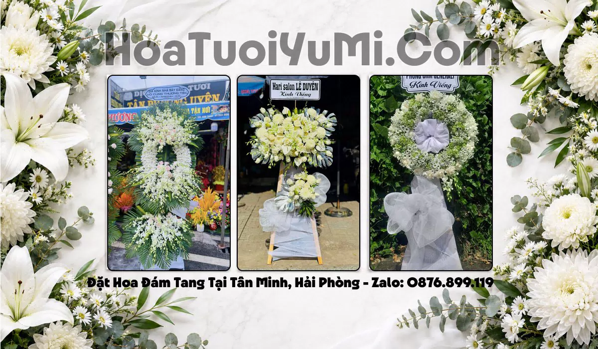 vòng hoa tang lễ tại Xã Tân Minh, Hải Phòng