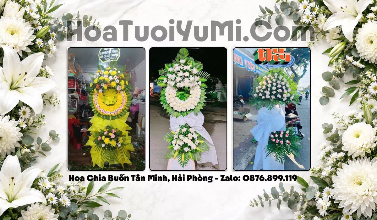 kệ hoa viếng đám tang tại Xã Tân Minh