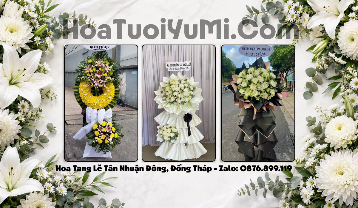 Đặt Vòng Hoa Tang Lễ Tại Xã Tân Nhuận Đông, Tỉnh Đồng Tháp