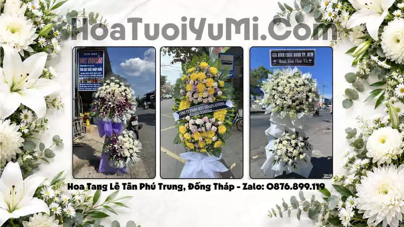 Đặt Hoa Viếng Đám Tang Tại Xã Tân Phú Trung, Đồng Tháp