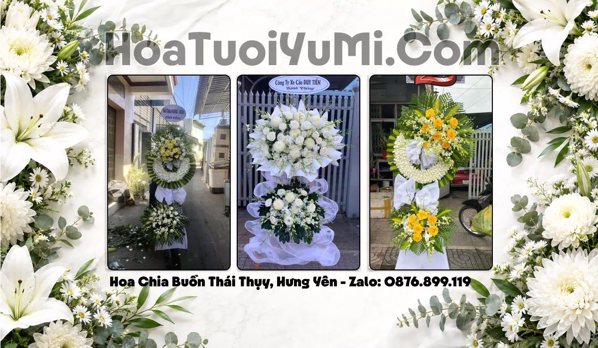 Đặt Vòng Hoa Chia Buồn Tại Xã Thái Thụy, Hưng Yên