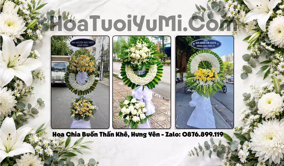 vòng hoa viếng Xã Thần Khê