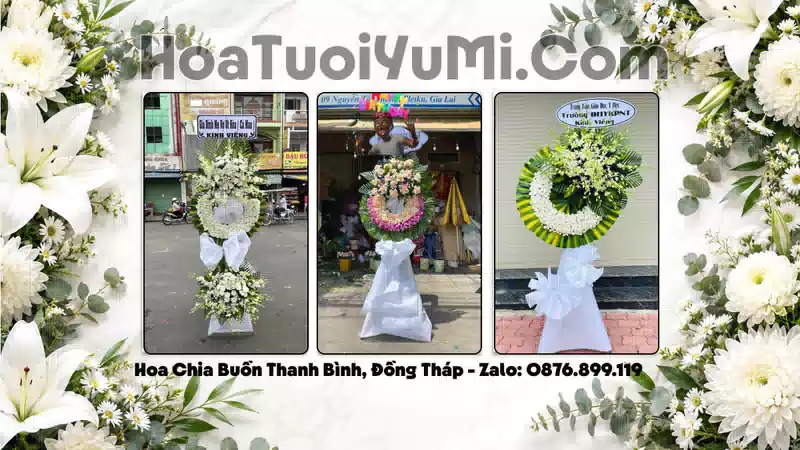 Đặt Vòng Hoa Đám Tang Tại Xã Thanh Bình, Đồng Tháp